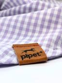 Bandana Pet Pipet Lavender, tricoline 100% algodão, xadrez lilás e branco