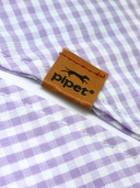 Bandana Pet Pipet Lavender, tricoline 100% algodão, xadrez lilás e branco