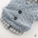 Camisa Tricot Xadrez - Azul