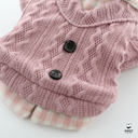 Camisa Tricot Xadrez - Rosa