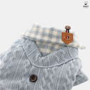 Camisa Tricot Xadrez - Azul