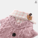 Camisa Tricot Xadrez - Rosa