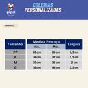 Coleira personalizada Pipet - Preto