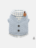 Camisa Tricot Xadrez - Azul