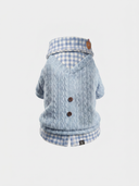 Camisa Tricot Xadrez - Azul